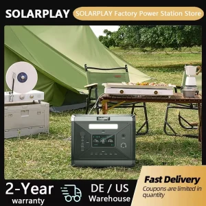 SOLARPLAY Q2501 Portable Power Station LiFePO4 Battery with 2400W AC Output Solar Generator