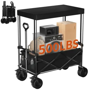 Outdoor Camping Cart 2in1 with Attachable Table, Compact in travel.