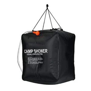Foldable PVC Solar Shower Bag, UV Protection Coating, 40L, Outdoors/Camping.