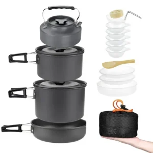 Lightweight and Portable Camping Cookware Set, Perfect for Outdoor Camping