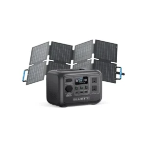 Portable Solar Generator AC2A with 60W Solar Panel Included , 204Wh LFP Battery Backup Features 2 x 300W (600W P