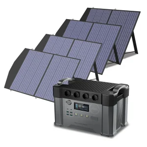 ALLPOWERS Portable Power Station S2000, 2000W Solar Generator with 100W Folable Solar Panels Included