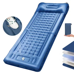 Aonhom Camping Sleeping Pad, Ultralight Inflatable Sleeping Mat with Pillow