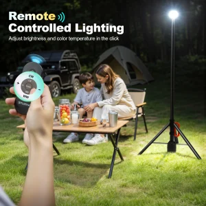 Camping light 360° Rechargeable Remote Control, 8.4Ft Max Height 3000LM Ultra Bright