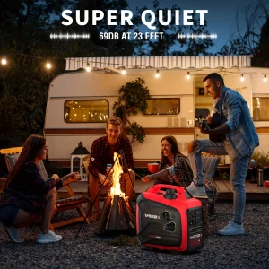 Super Quiet 2500 Watt Gas Powered Portable Inverter Generator with CO Sensor