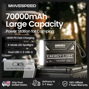 MOVESPEED LED Camping Lantern Large Capacity Rechargeable Battery, Lamp LED