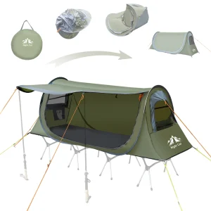Night Cat Pop-up Camping Tent: 1 Person Tent Waterproof Instant Easy Setup