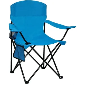 Lightweight folding camp chair high back 300lbs capacity cup holder and side storage