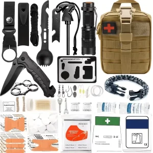 269-Piece Professional Survival Health Equipment Set with Fire Starter, Compass, Multi-tool.