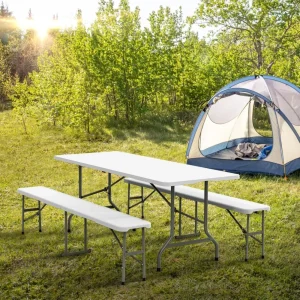 VINGLI 6 Feet 3-Piece Picnic Table Set