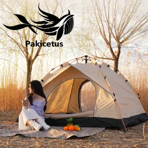 PAKICETUS 2-4 Person Automatic Pop Up Camping Tent,
