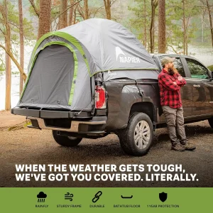 Pickup Truck Bed Camping Tent with Waterproof Rainfly | Spacious 2-Person